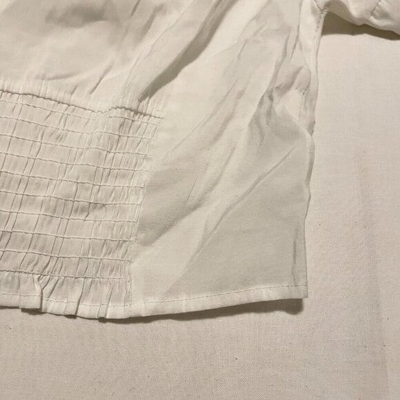 Urban Romantics Button Up Crop Top White Womens Size Small - Picture 14 of 14